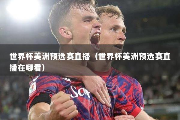 世界杯美洲预选赛直播（世界杯美洲预选赛直播在哪看）
